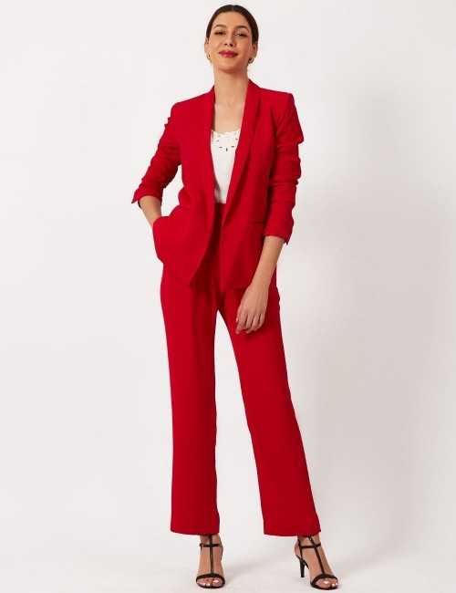 Veste tailleur Rouge pour femme