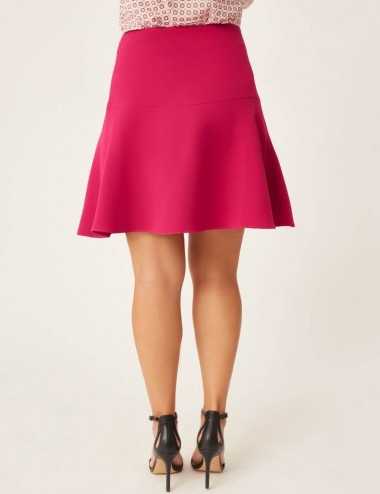 Jupe rose taille haute avec volants