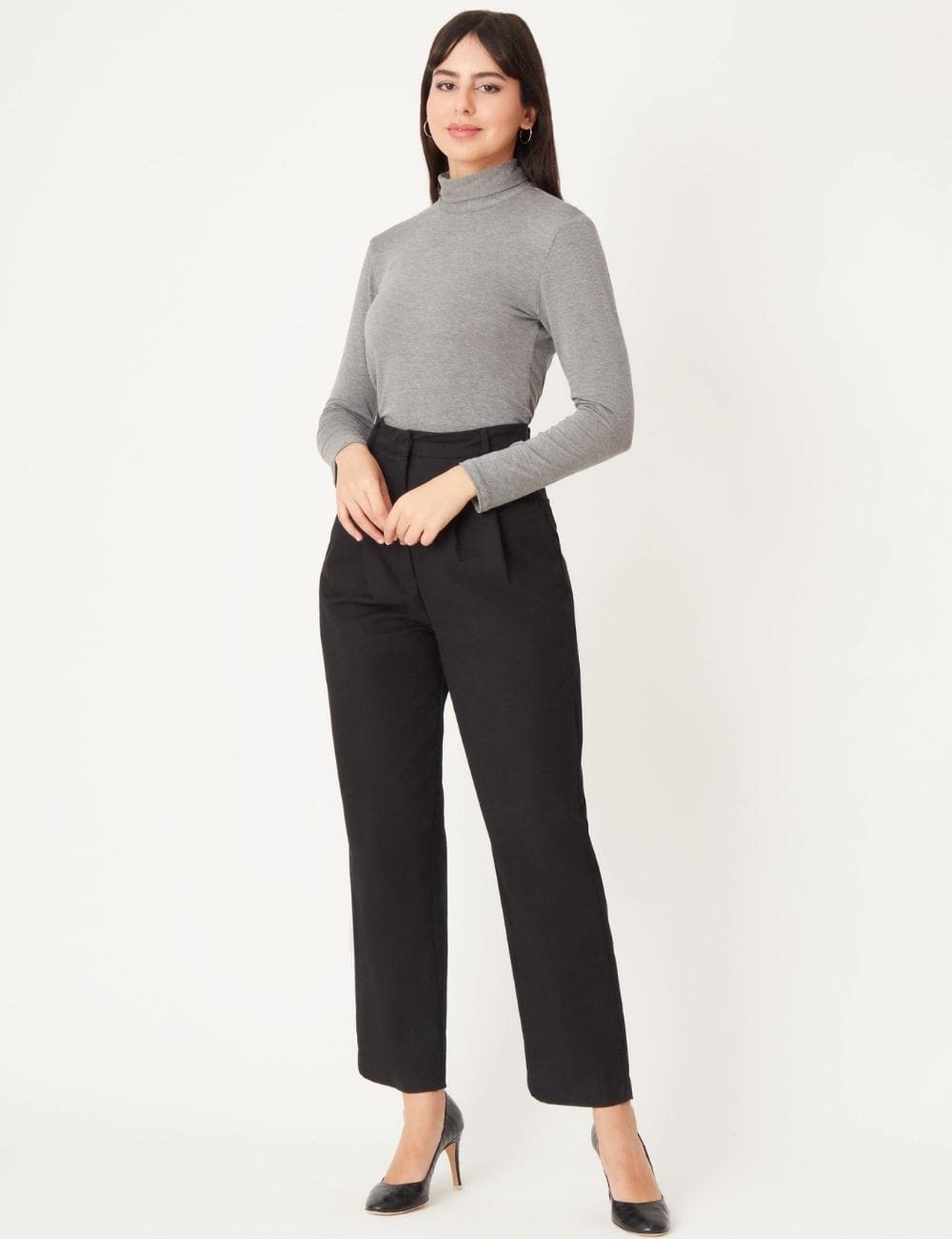Pantalon droit avec pinces