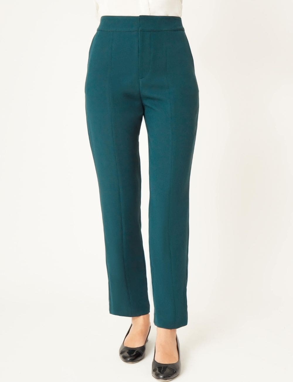 Pantalon droit vert bouteille