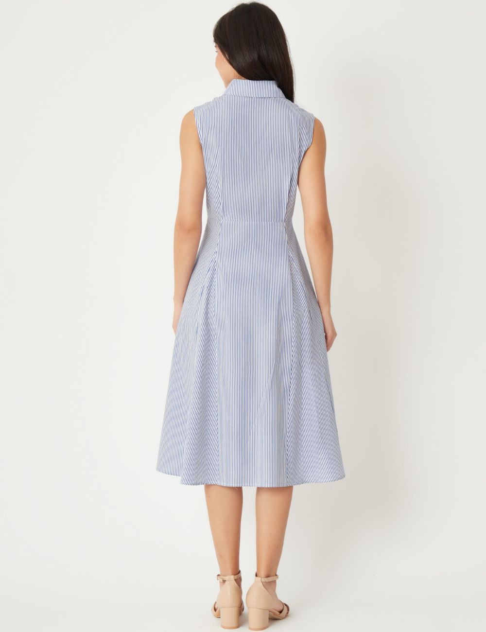 Robe chemise longue en coton