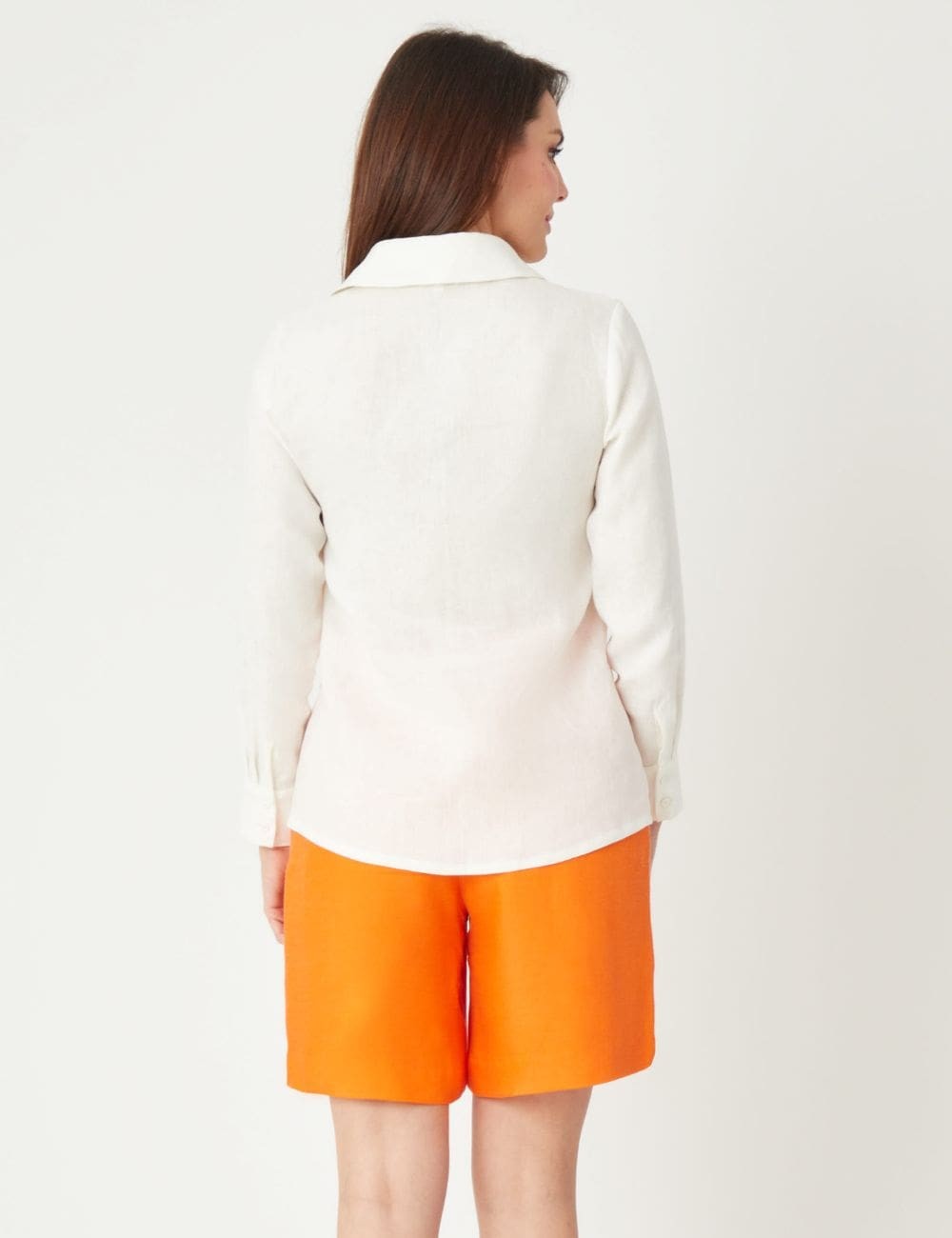 Chemise courte blanche en coton