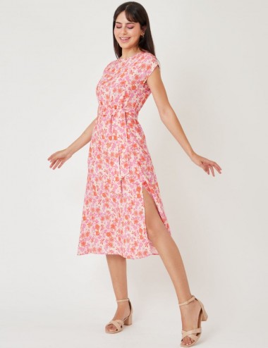 Robe imprimé fleur en Viscose