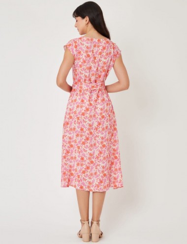 Robe imprimé fleur en Viscose