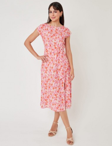 Robe imprimé fleur en Viscose