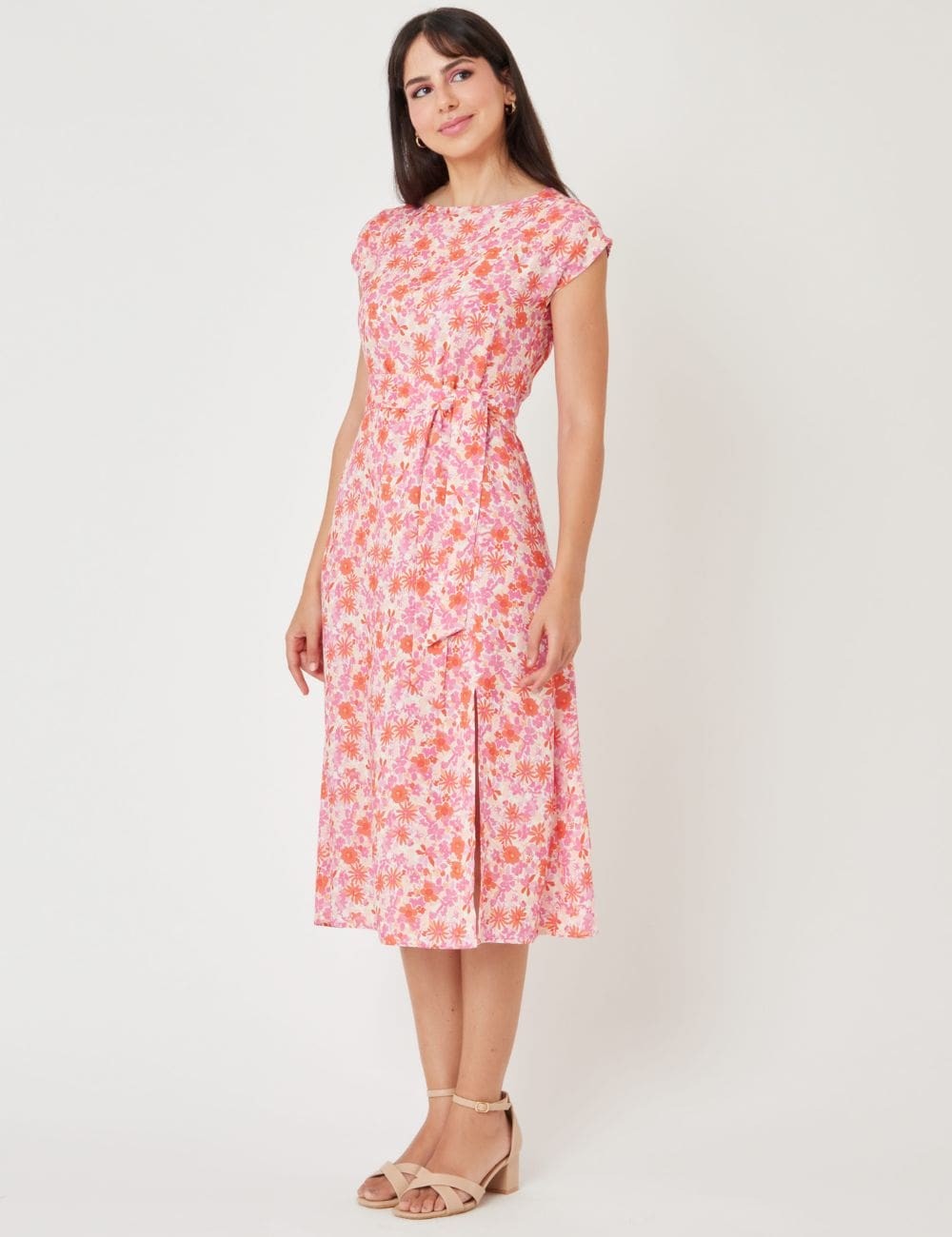 Robe imprimé fleur en Viscose