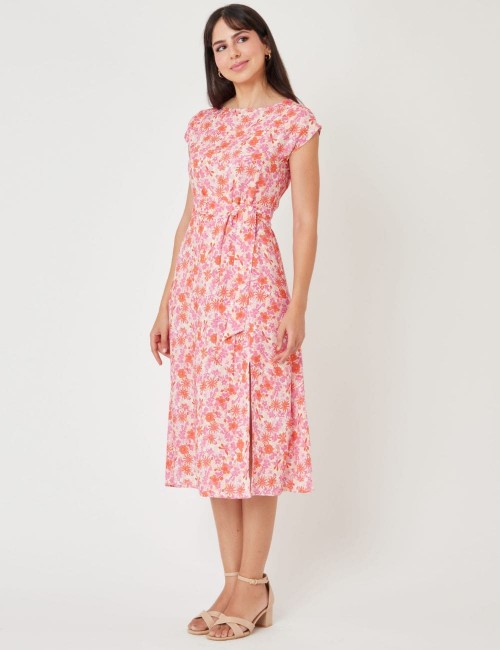 Robe imprimé fleur en Viscose