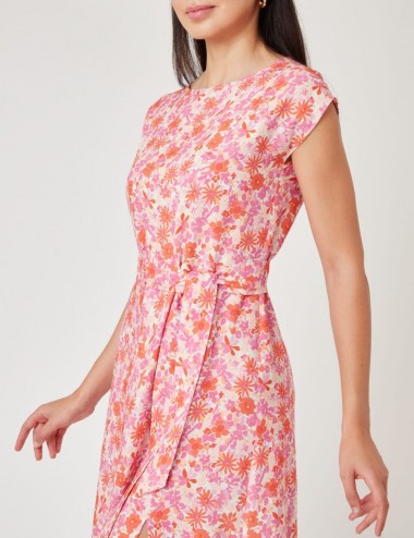 Robe imprimé fleur en Viscose