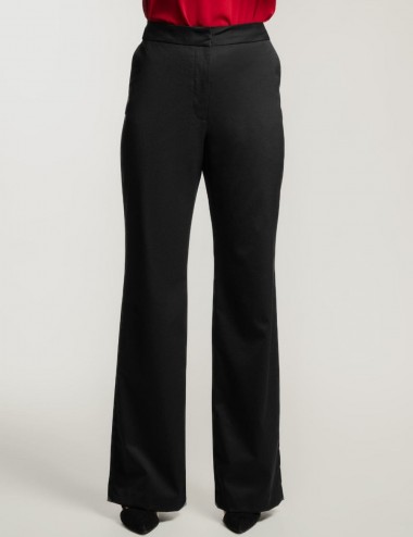 Pantalon droit et large taille haute