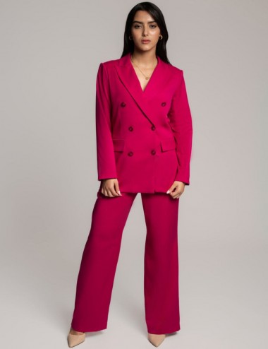 Blazer Framboise avec col à revers