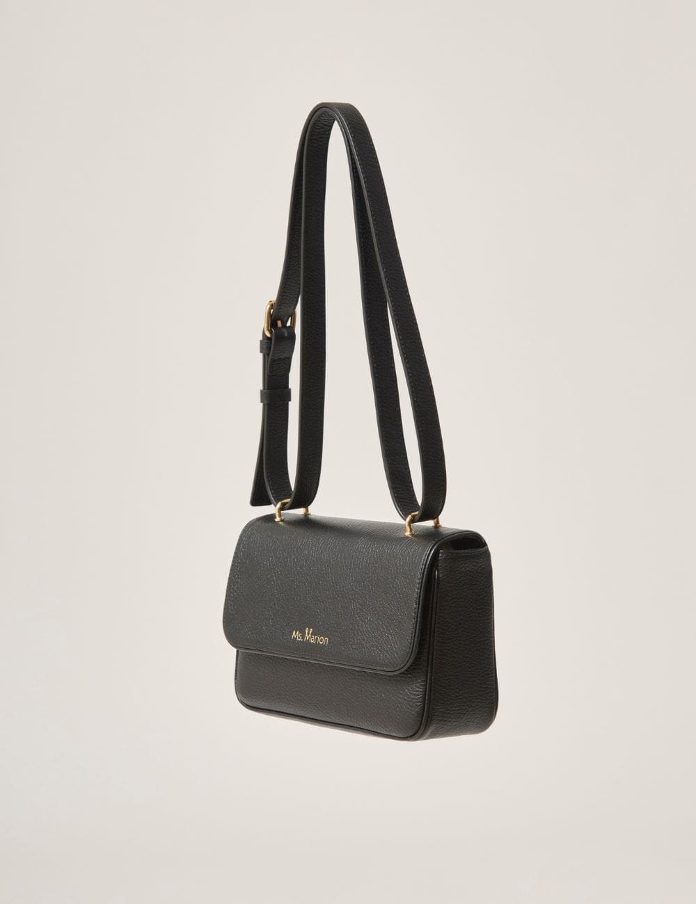 Sac à bandoulière noir 100% cuir