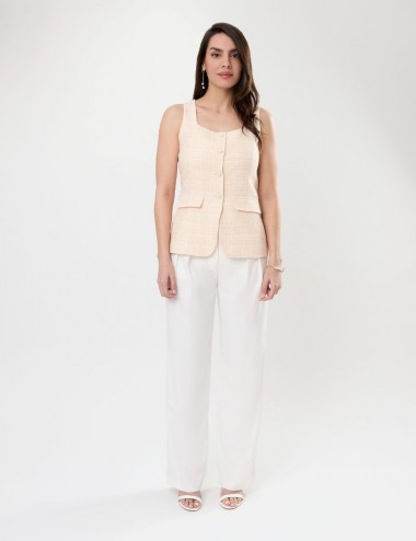 Mia Pants Tailleur Blanc -...