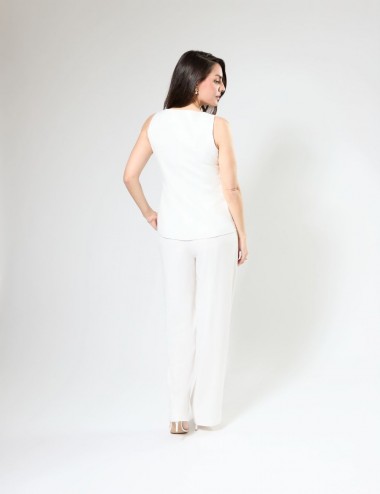 Mia Pants Tailleur Blanc -...