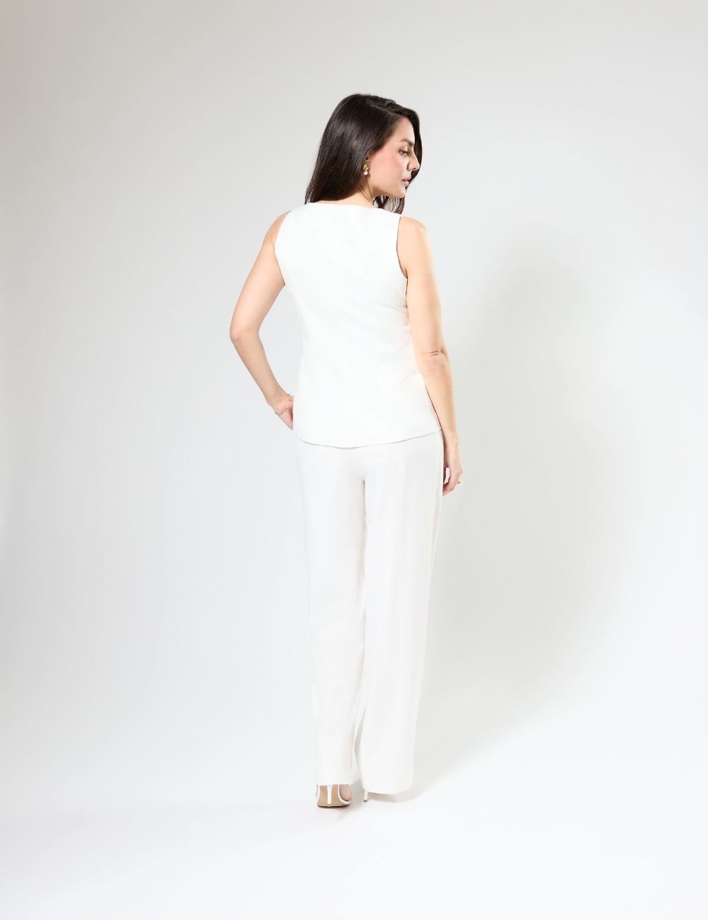 Mia Pants Tailleur Blanc -...