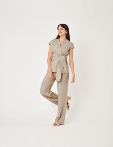 Dalel Pants Lin Grège - Ms....