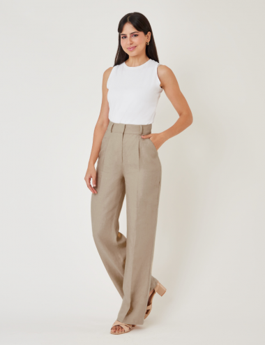 Dalel Pants Lin Grège - Ms....