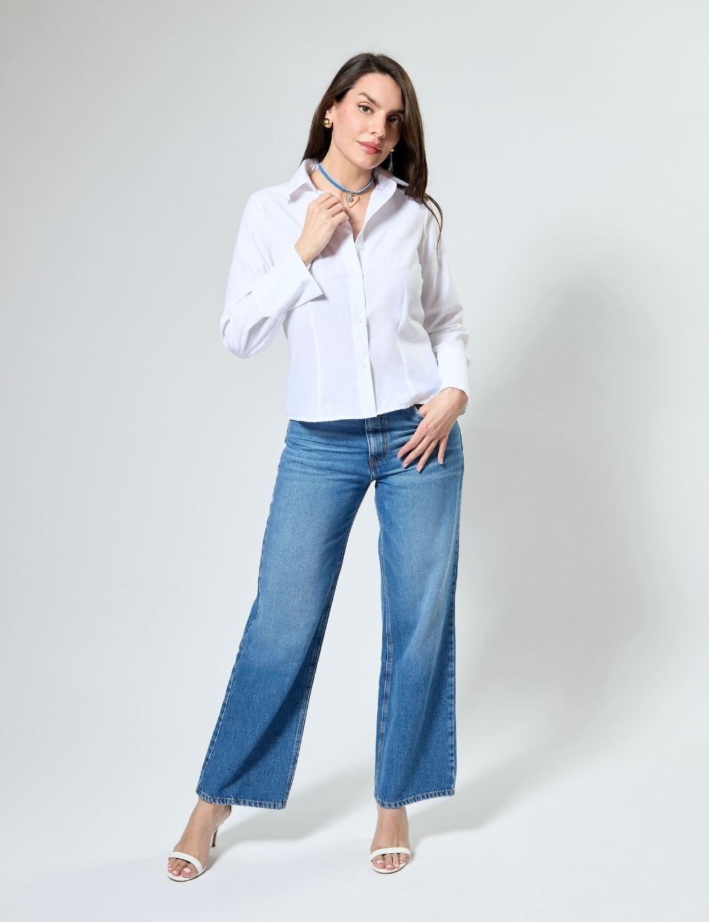 Claire Shirt Coton Blanc -...