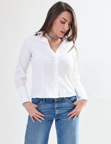 Claire Shirt Coton Blanc -...