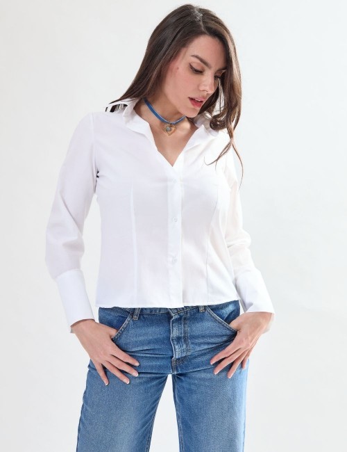 Claire Shirt Coton Blanc -...
