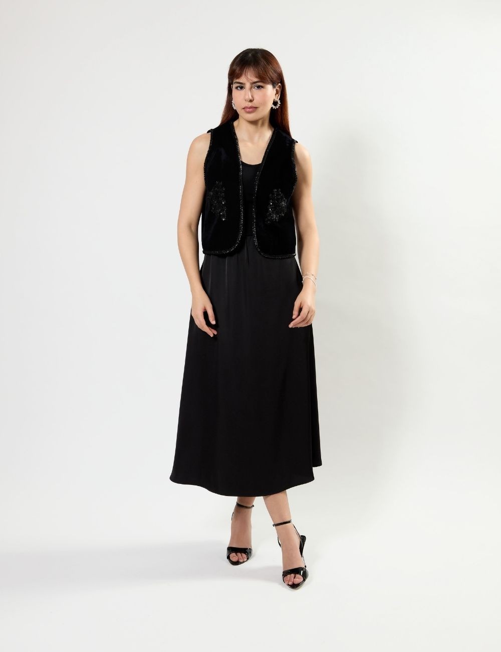 Céleste Gilet Velours Noir...