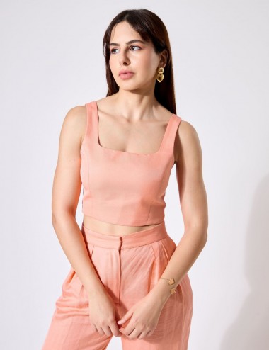 Emmy Top - Haut Lin Corail...