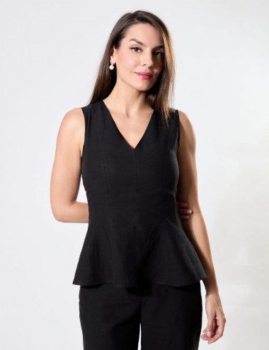 Ode Top - Top lin noir -...