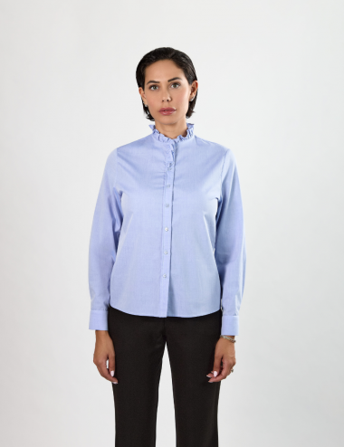 Sihem Shirt - Popeline Bleu...