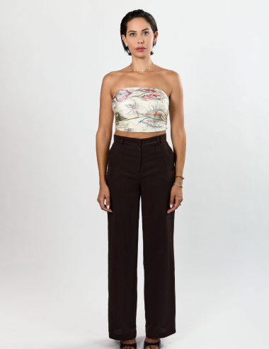 Feriel Pants - Crepe marron...