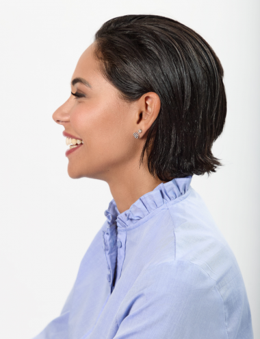 Sihem Shirt - Popeline Bleu...