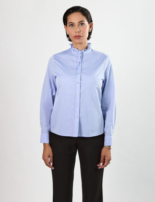 Sihem Shirt - Popeline Bleu...